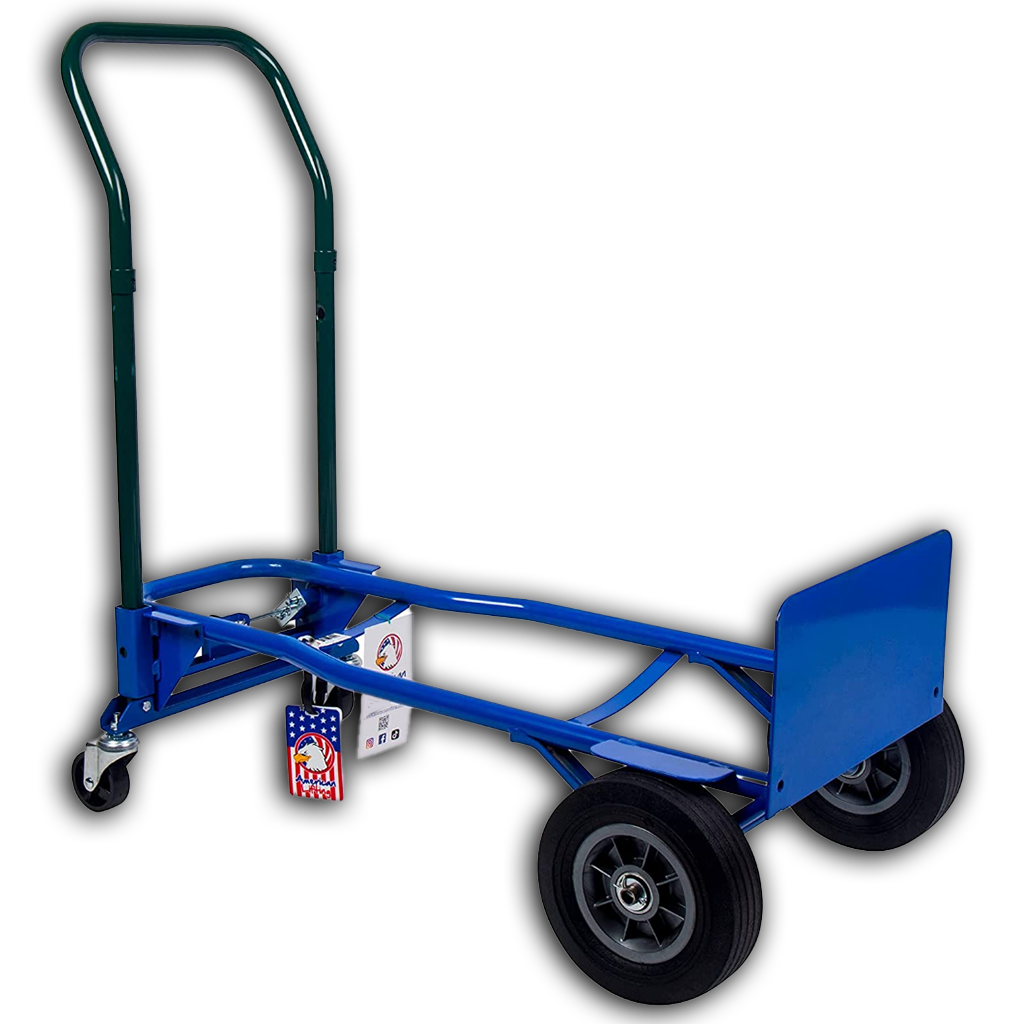 Multi-Position Incline 600 lb Capacity Steel Hand Truck, Dolly and Cart