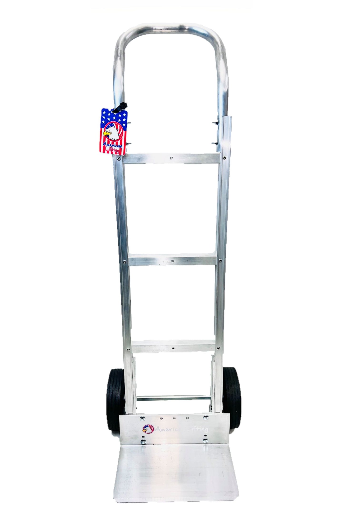 800 lb Capacity Aluminum Hand Truck with 8-inch Solid Rubber Tires