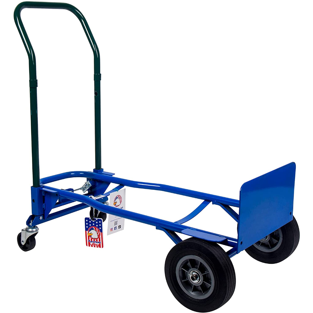 Multi-Position Incline 600 lb Capacity Steel Hand Truck, Dolly and Cart