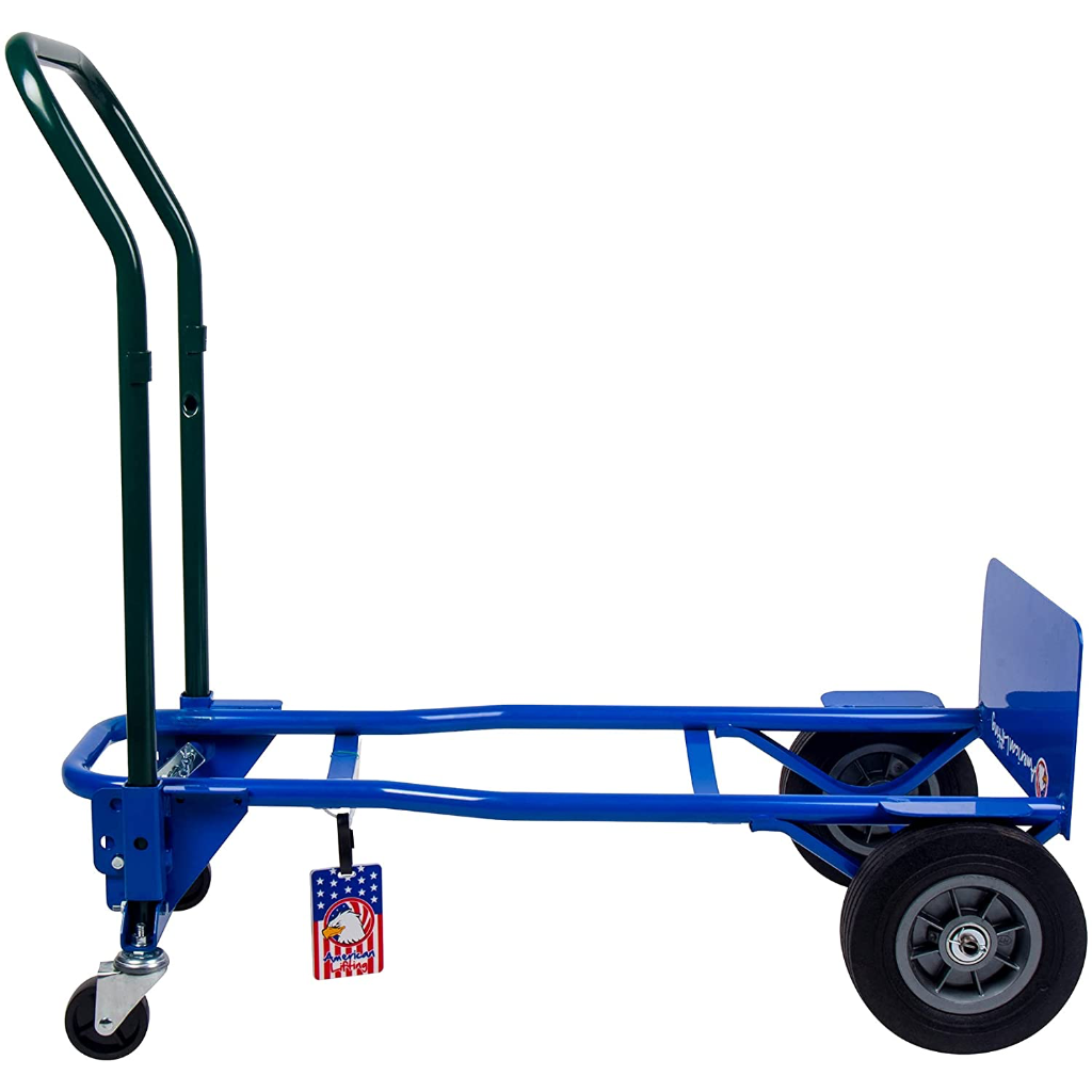 Multi-Position Incline 600 lb Capacity Steel Hand Truck, Dolly and Cart