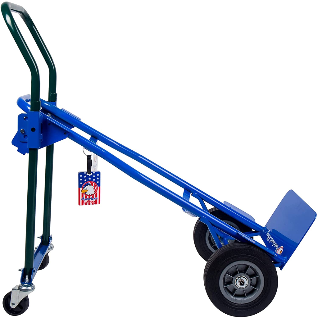 Multi-Position Incline 600 lb Capacity Steel Hand Truck, Dolly and Cart