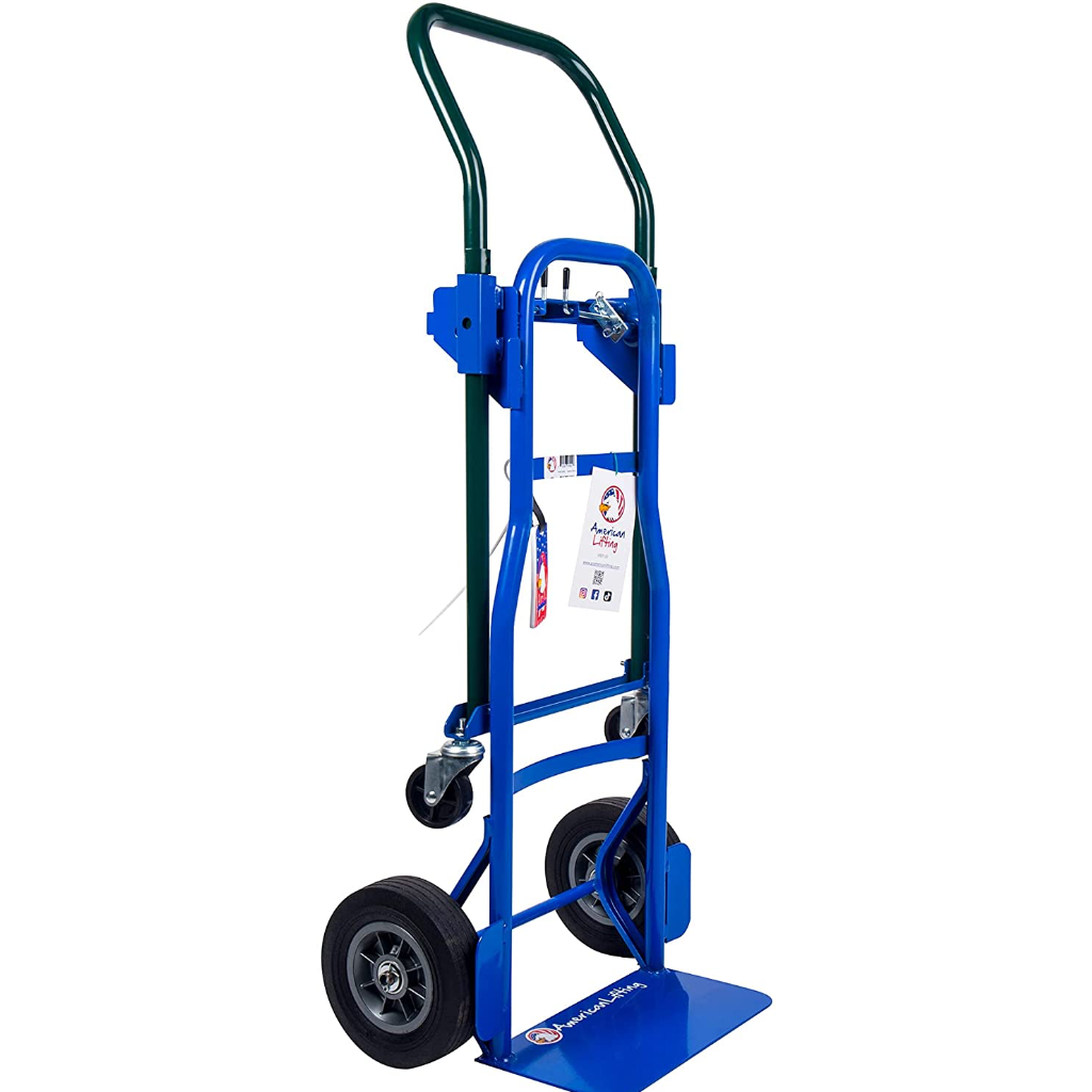 Multi-Position Incline 600 lb Capacity Steel Hand Truck, Dolly and Cart