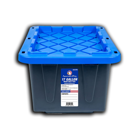 17 - Gallon Storage Containers Tough with Lids (4 Pack - Blue)