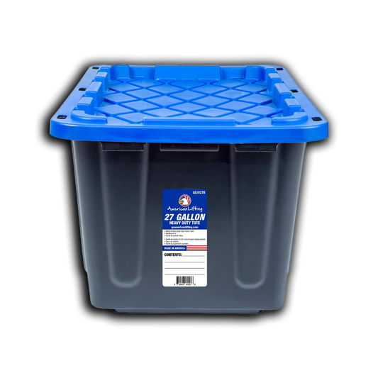 27 - Gallon Storage Containers Tough with Lids (4 Pack - Blue)