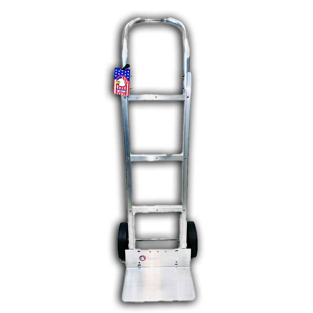 800 lb Capacity Aluminum Hand Truck with 8-inch Solid Rubber Tires