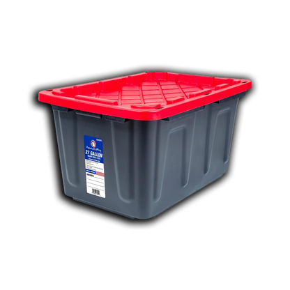 12 - Gallon Storage Containers Tough with Lids (4 Pack - Red)