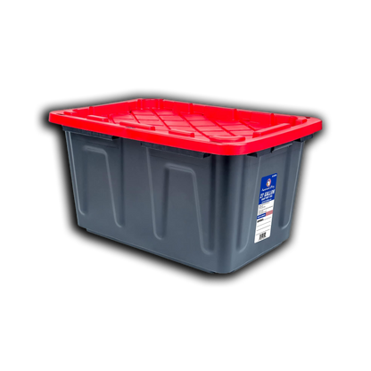 12 - Gallon Storage Containers Tough with Lids (4 Pack - Red)